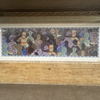 MTA - 145th St Subway Station - 3 - 145th St Lenox Ave Line Subway Station (3) - Derek Fordjour "Parade" 2018, mosaic 1 Uptown - Metro Stations Near Me - New York, New York MTA - 145th St Subway Station - 3 - 145th St Lenox Ave Line Subway Station (3) - Derek Fordjour "Parade" 2018, mosaic 1 Uptown - Metro Stations Near Me - New York, New York