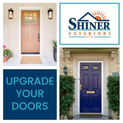 Shiner Exteriors - Upgrading your home doors is a great way to increase security, energy efficiency, and aesthetic appeal.