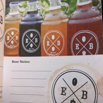 EB Coffee & Pub - a sample of the menu - Coffee & Tea Near Me - Caledonia, Michigan