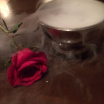 Fire Steakhouse - Their complementary Bon bons and the waiter brought me a rose. - Steakhouses Near Me - Atmore, Alabama Fire Steakhouse - Their complementary Bon bons and the waiter brought me a rose. - Steakhouses Near Me - Atmore, Alabama