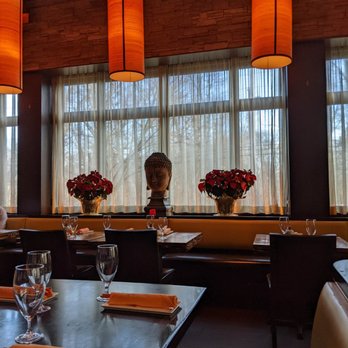 NECTAR - a dining room with a large window - Sushi Bars Near Me - Berwyn, Pennsylvania