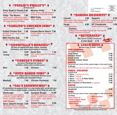Menu photo 1 Pacino's Pizzeria Deltona, FL Menu photo 1 Pacino's Pizzeria Deltona, FL