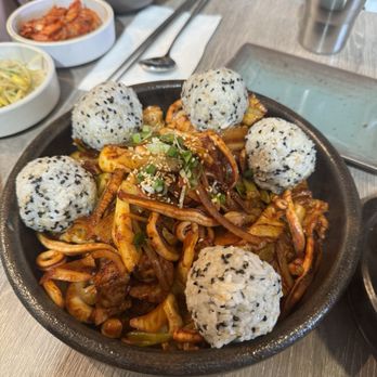 Onggi Korean Cusine - squid and pork belly stir fry - Korean Near Me - Burnaby, British Columbia Onggi Korean Cusine - squid and pork belly stir fry - Korean Near Me - Burnaby, British Columbia