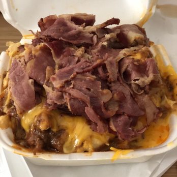 Angelino's Pizza - Cheese fries with pastrami - add your own sour cream, makes it more tasty - Pizza Near Me - Los Angeles, California Angelino's Pizza - Cheese fries with pastrami - add your own sour cream, makes it more tasty - Pizza Near Me - Los Angeles, California
