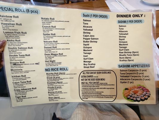 Menu photo 2 Dozo Sushi & Bar Monrovia, CA
