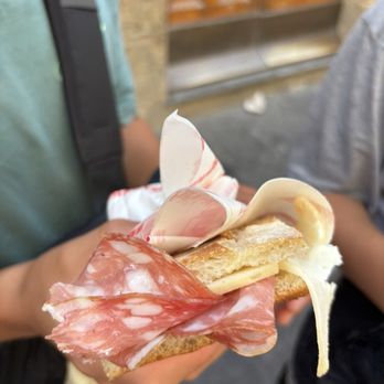 All'Antico Vinaio - Salami and honey and cheese - Sandwiches Near Me - Florence, FI All'Antico Vinaio - Salami and honey and cheese - Sandwiches Near Me - Florence, FI