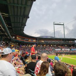 Stands were packed