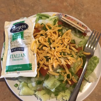 Tossed n Sauced - Side salad with Italian dressing - Pizza Near Me - Abilene, Kansas
