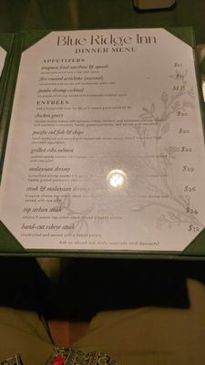 Menu photo 2 Blue Ridge Inn Wrightwood, CA