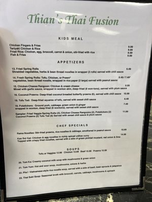 Menu photo 6 Thian's Thai Fusion Ocean Shores, WA Menu photo 6 Thian's Thai Fusion Ocean Shores, WA