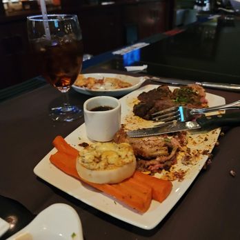 Jack Binion's Steak House - What is left of my husband's queen prime rib blackened with the bacon blue cheese on the side :) - Steakhouses Near Me - Bossier City Bossier City, Louisiana Jack Binion's Steak House - What is left of my husband's queen prime rib blackened with the bacon blue cheese on the side :) - Steakhouses Near Me - Bossier City Bossier City, Louisiana