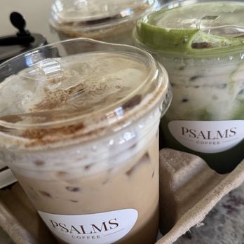 Psalms Coffee - Iced Peace Latte, Gratitude Matcha and Kindness Latte - Coffee & Tea Near Me - Fontana, California Psalms Coffee - Iced Peace Latte, Gratitude Matcha and Kindness Latte - Coffee & Tea Near Me - Fontana, California