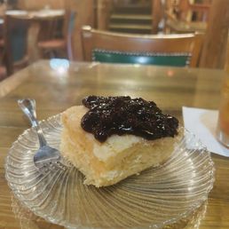 German Butter Cake with blueberry topping. German Butter Cake with blueberry topping.