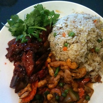 Siam Rice II - BBQ Pork, Cashew Chicken (spicy) and rice - Thai Near Me - Saugus, California