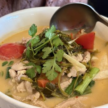 Basil & Co - Tom Kha Noodle Soup (Coconut Soup) - Thai Near Me - Diamond Bar, California Basil & Co - Tom Kha Noodle Soup (Coconut Soup) - Thai Near Me - Diamond Bar, California