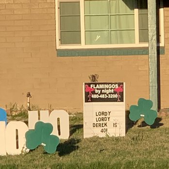 Flamingos By Night - The Sign Which Is Sloppy - Party Supplies Near Me