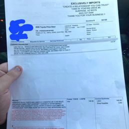 Here are the invoices saying her car is ruined!!! Here are the invoices saying her car is ruined!!!
