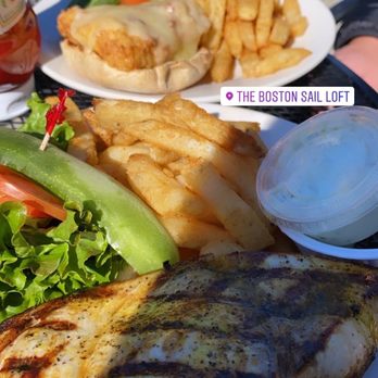 Boston Sail Loft - Fried Fish Sandwich and grilled swordfish sandwich - Bars Near Me - Boston, Massachusetts