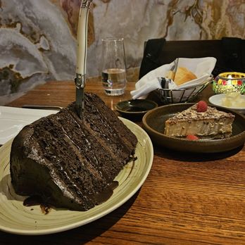 Stetsons Modern Steak + Sushi - Chocolate Cake. It was nice and moist - Sushi Bars Near Me - Chicago, Illinois