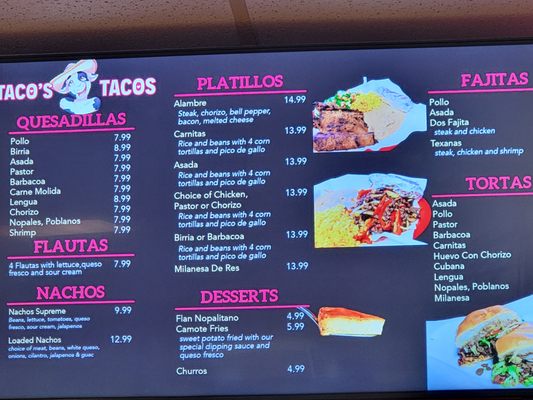 Menu photo 3 Taco's Tacos Buford, GA