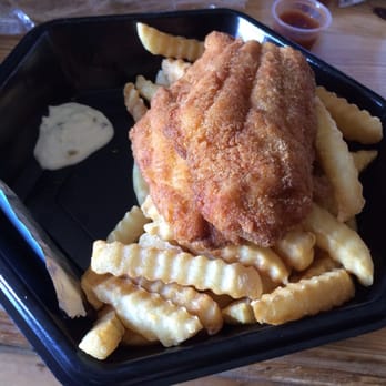 Pierce's Pitt Bar-B-Que - Catfish dinner with fries and tartar sauce. - Barbeque Near Me - Williamsburg, Virginia