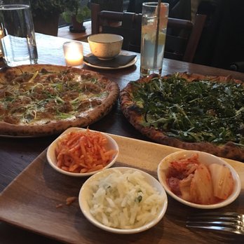 Young Joni - Sausage and onion, kbbq pizzas and kimchi appetizer - Pizza Near Me - Minneapolis, Minnesota
