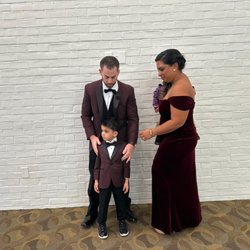 Snider's Formal Wear - Matching wine tuxedos