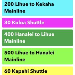 The Kauai Bus - Get the App. Select your destination and you can track where the bus is along the route. Invaluable