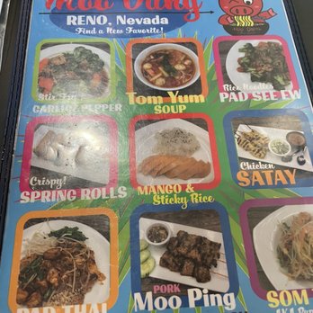 Moo Dang - Menu (may change) - Thai Near Me - Reno, Nevada