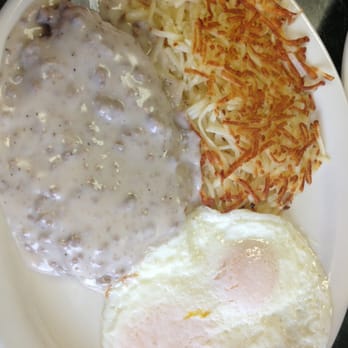 Flo's Pancake House - Country Fried Steak with hashbrowns and 3 eggs - Breakfast & Brunch Near Me - Anchorage, Alaska