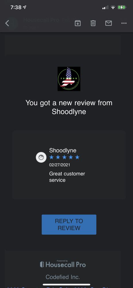 Slide of Freedom Plumbing Heating and Sewer Service