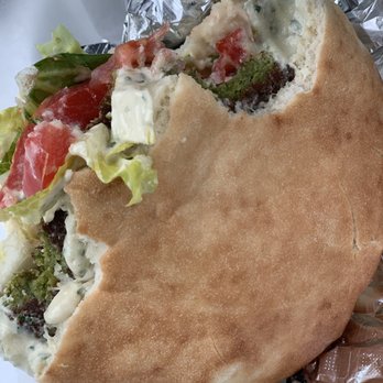 Keese's Simply Delicious - Falafel Pita- partly gone because I was starving! - Mediterranean Near Me - West Palm Beach, Florida Keese's Simply Delicious - Falafel Pita- partly gone because I was starving! - Mediterranean Near Me - West Palm Beach, Florida