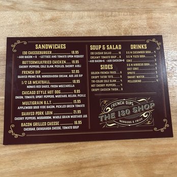 The 130 Shop - Menu 11/2025 - Burgers Near Me - Tenafly, New Jersey The 130 Shop - Menu 11/2025 - Burgers Near Me - Tenafly, New Jersey