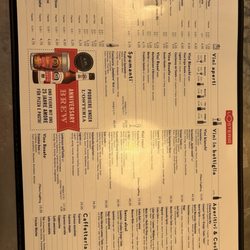 Drink menu