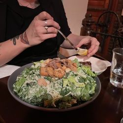 Hugo's Bar and Grill - Caesar salad with steak.