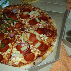 Dominos Pizza - Half and half.