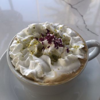 Utopia Caffe - Rose & pistachio latte - Breakfast & Brunch Near Me - Tustin, California Utopia Caffe - Rose & pistachio latte - Breakfast & Brunch Near Me - Tustin, California