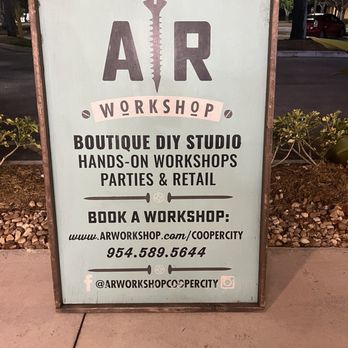AR Workshop Cooper City - Signage - Arts & Crafts Near Me - Cooper City, Florida AR Workshop Cooper City - Signage - Arts & Crafts Near Me - Cooper City, Florida