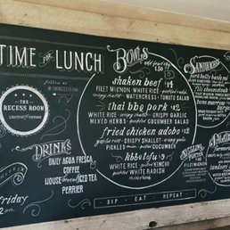The Recess Room - Lunch Menu The Recess Room - Lunch Menu