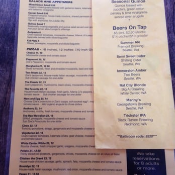 Proletariat Pizza - Menu - happy hour from 3 to 6pm. - Pizza Near Me - Seattle, Washington