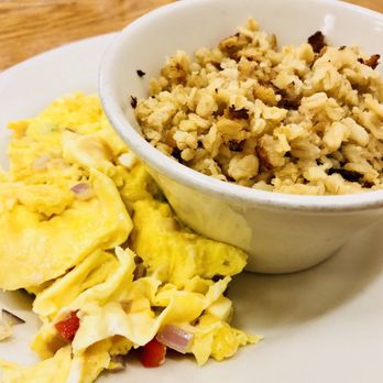 Divinity Cafe - Baked oatmeal and eggs. Would recommend looking at the ingredients before buying. - Cafeteria Near Me - Durham, North Carolina
