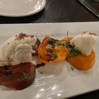 Hearthstone Restaurant - Heirloom tomato and burrata - mmmm - New American Near Me - Breckenridge, Colorado