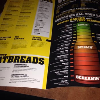 Buffalo Wild Wings - The menu! - Chicken Wings Near Me - Folsom, California