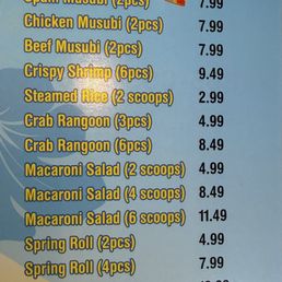 Appetizer menu Appetizer menu