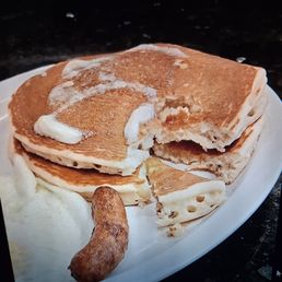 Pancakes were perfect. Well worth the price. Pancakes were perfect. Well worth the price.