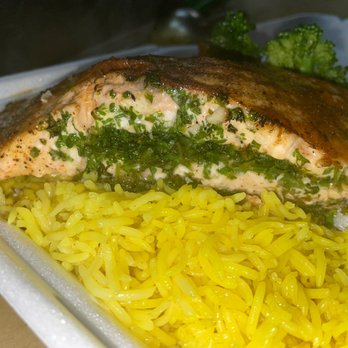 Ali Baba's Cafe - Stuffed Salmon Plate - Mediterranean Near Me - Simi Valley, California