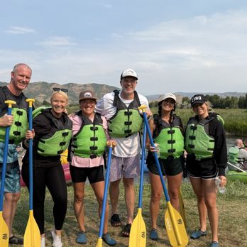 All Seasons Adventures - Bunch of Baddies paddling with purpose! In Jaspers good hands - Rafting/Kayaking Near Me - Hideout, Utah