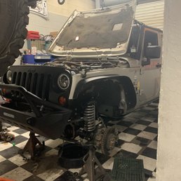 In the shop with my jeep! In the shop with my jeep!