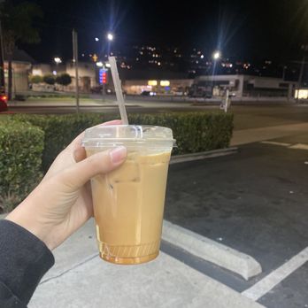 Friendly Donuts - cookie butter latte with  Oat Milk - Donuts Near Me - Orange, California