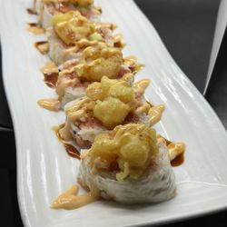 Sister Sushi & grilled - It's called rock in roll it's deep fried shrimp on top yummy